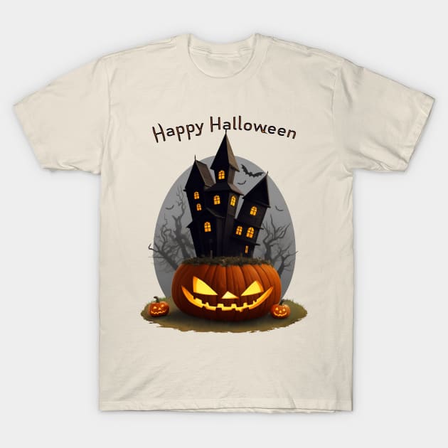 Halloween hunted mansion T-Shirt by Cybertrunk